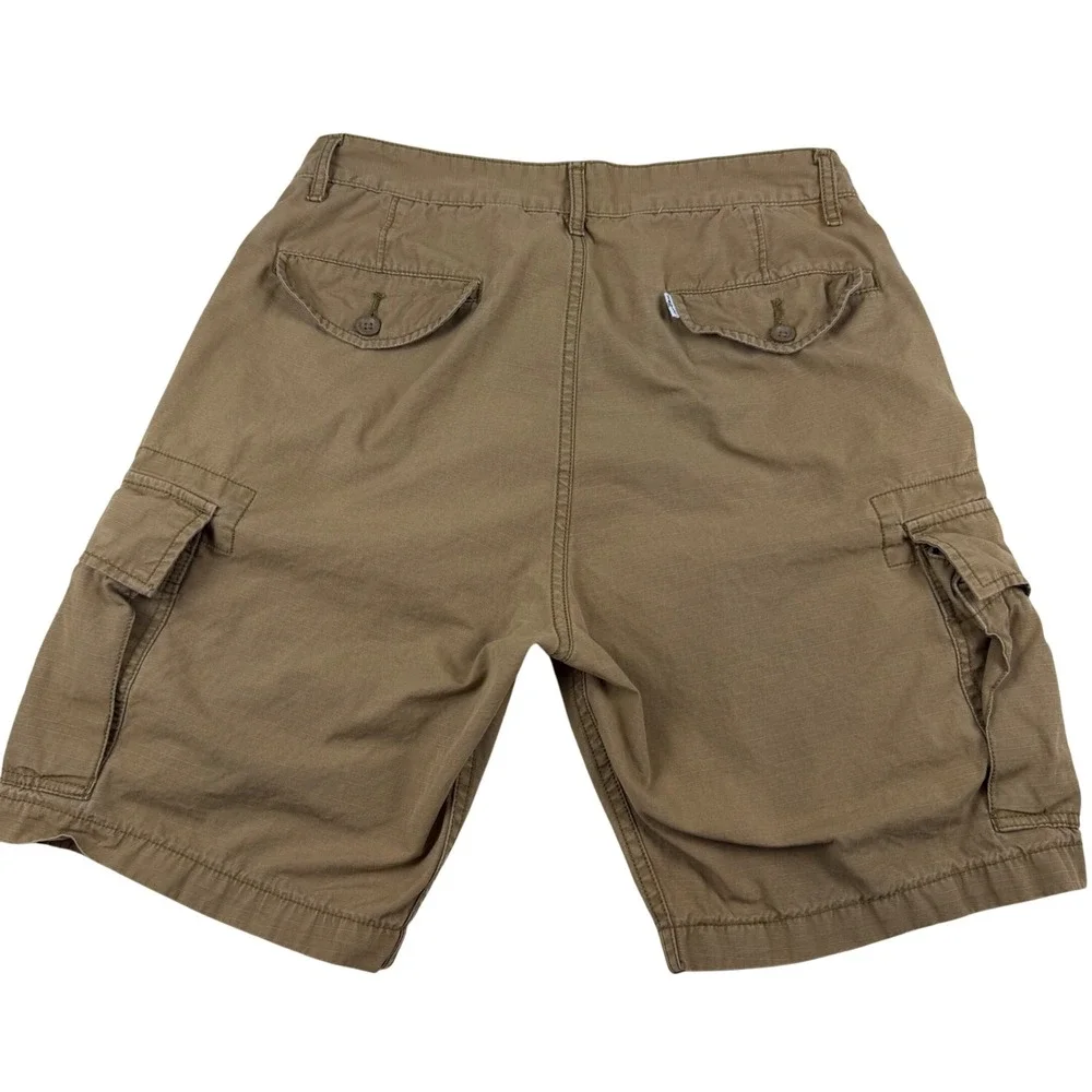 Levi's Cargo‎ Shorts Men's 30x9 Brown Cotton Ripstop 6 Pocket